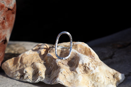 Hammered Oval Ring