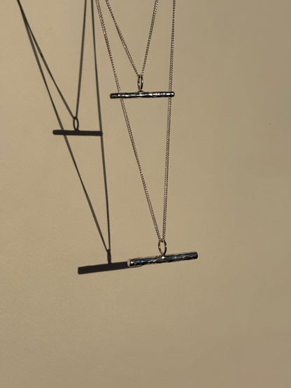 Hammered T Bar Necklace