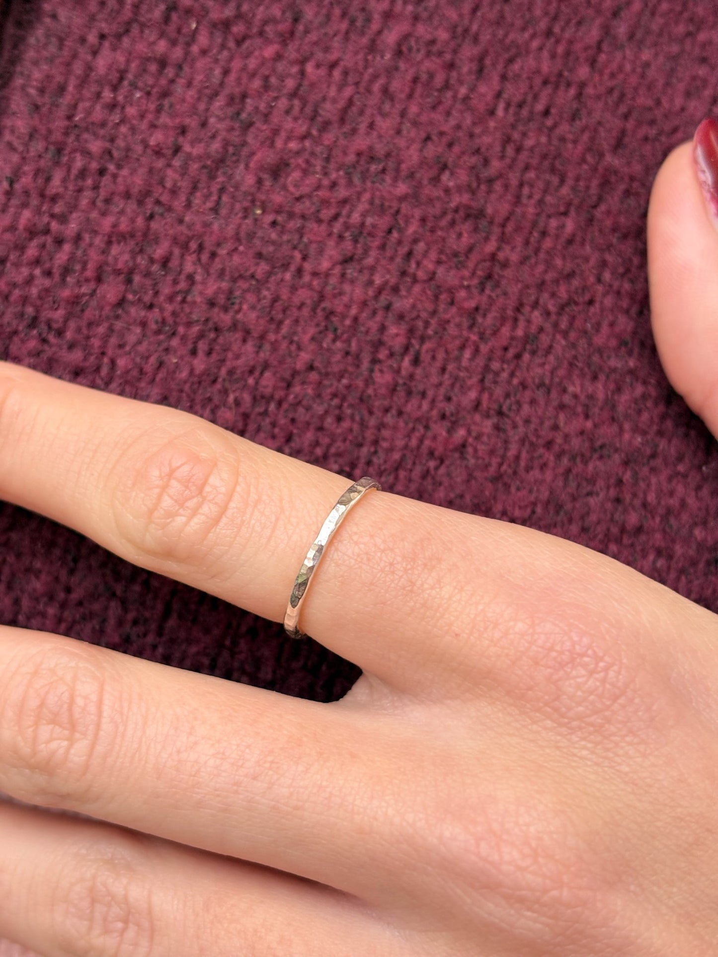 Hammered Stacking Ring